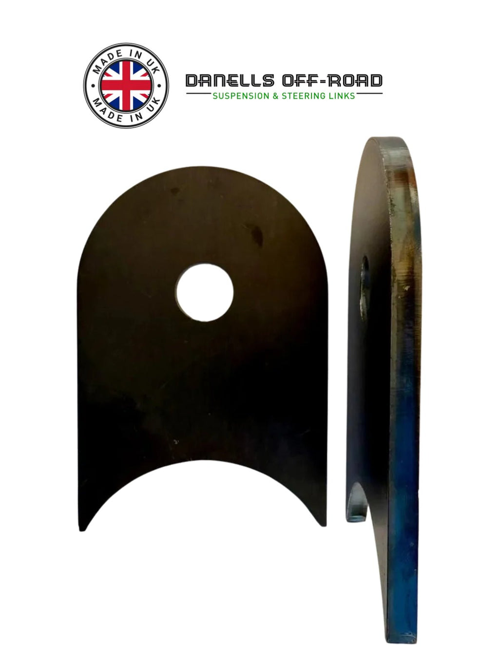 3" Tube Tab Mounts (Axle Brackets) M16 bolt hole - Danells Off - Road