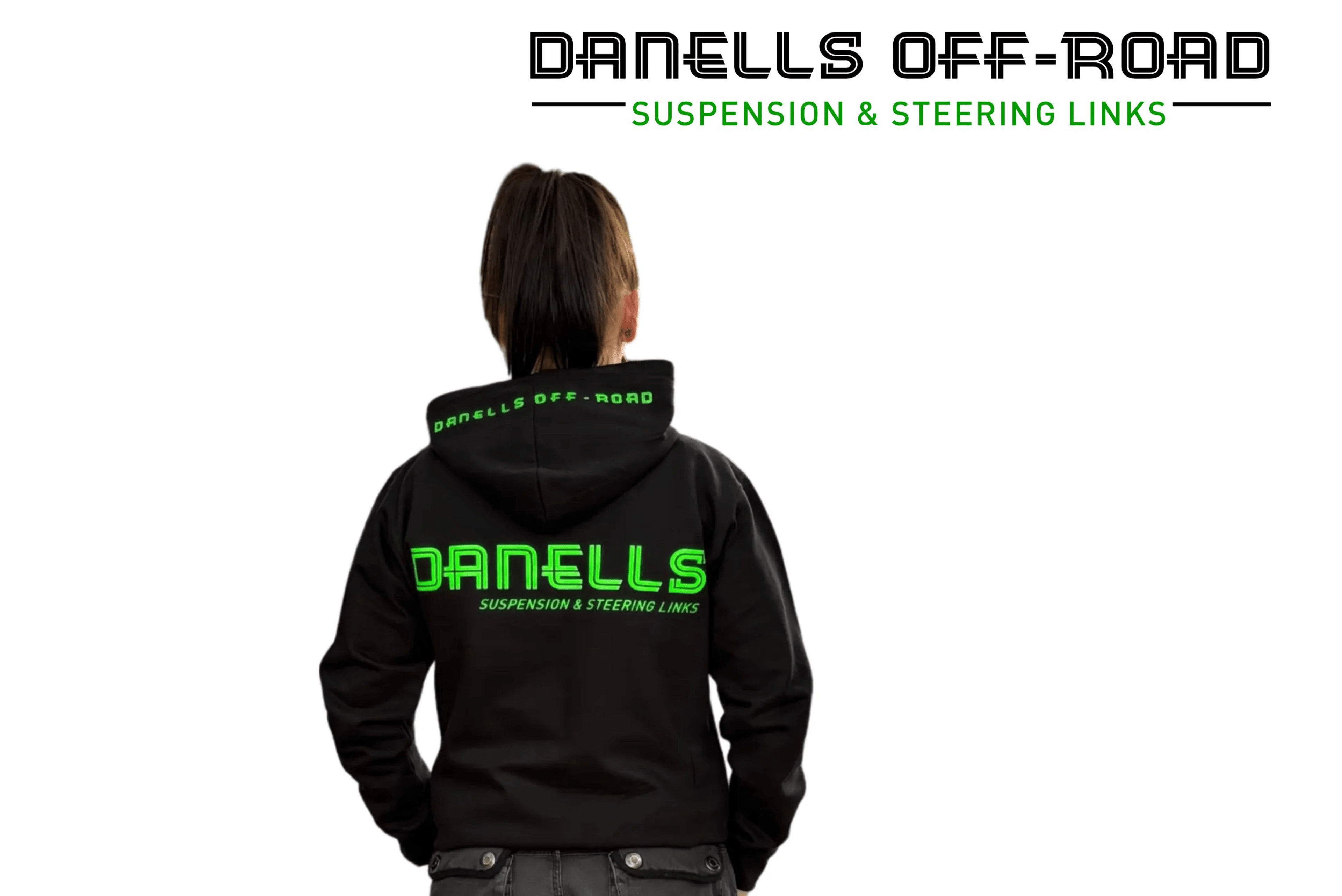 Lime Green/Black Hoodie - Danells Off - Road