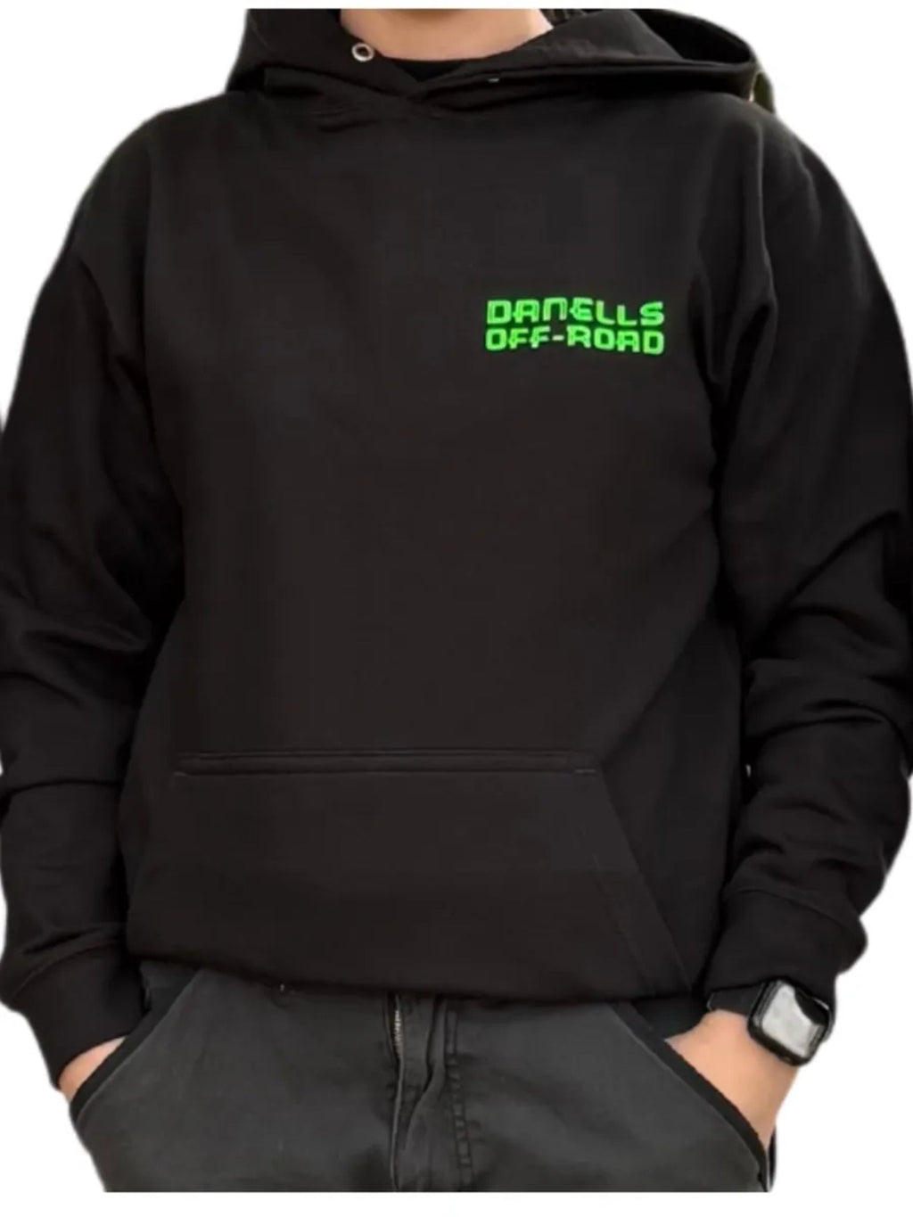 Lime Green/Black Hoodie - Danells Off - Road